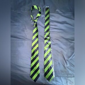 NWOT - Wolfmark - Set of 2 Striped Ties - Green/Navy